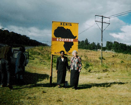 Dr Weast at the Equator in Kenya